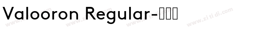 Valooron Regular字体转换